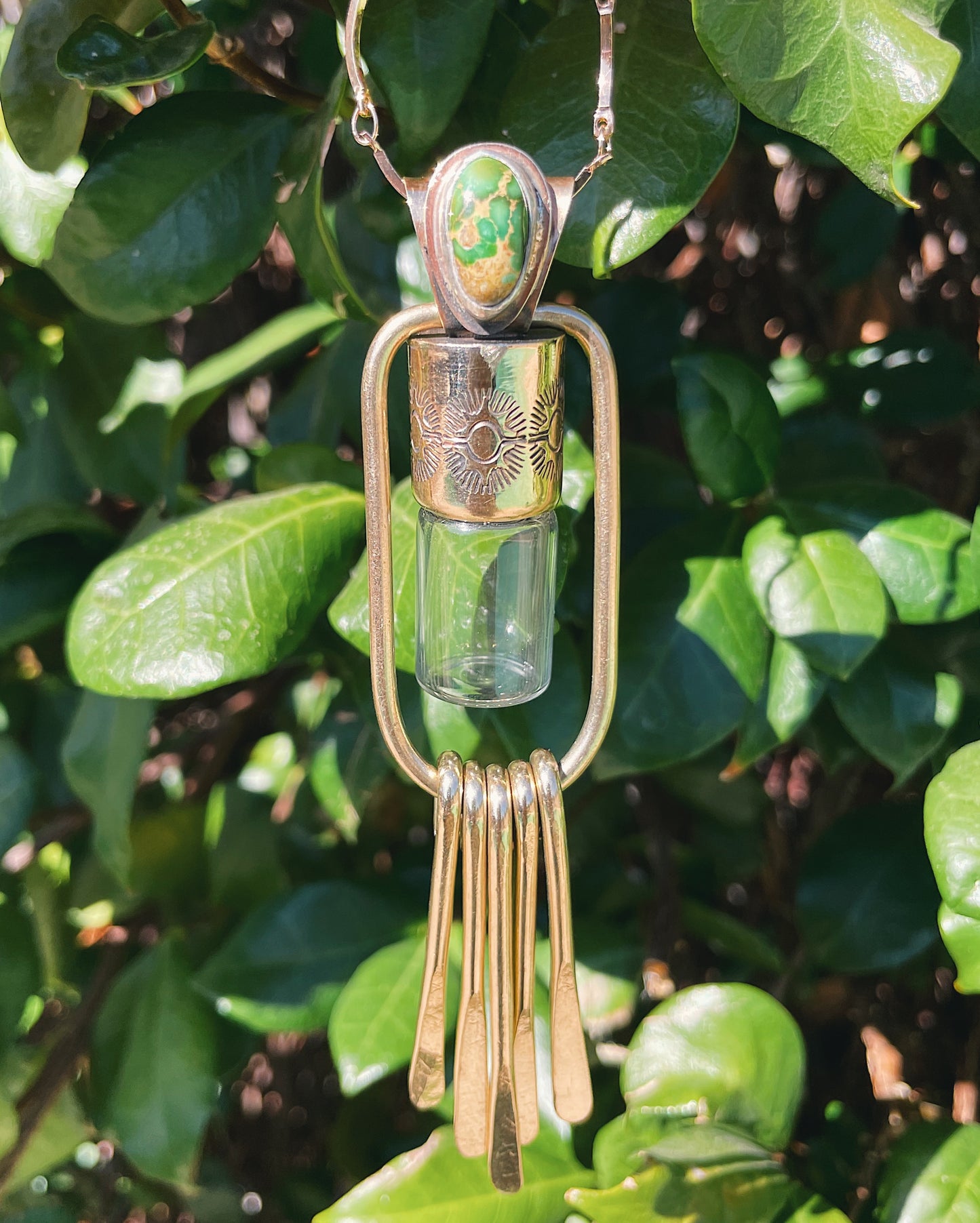 Brass & Turquoise Taurus Fringe