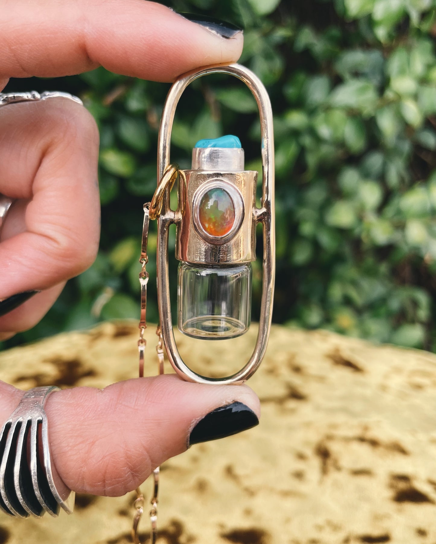 Lucid - Sleeping Beauty Turquoise + Australian Opal Rollerball Necklace