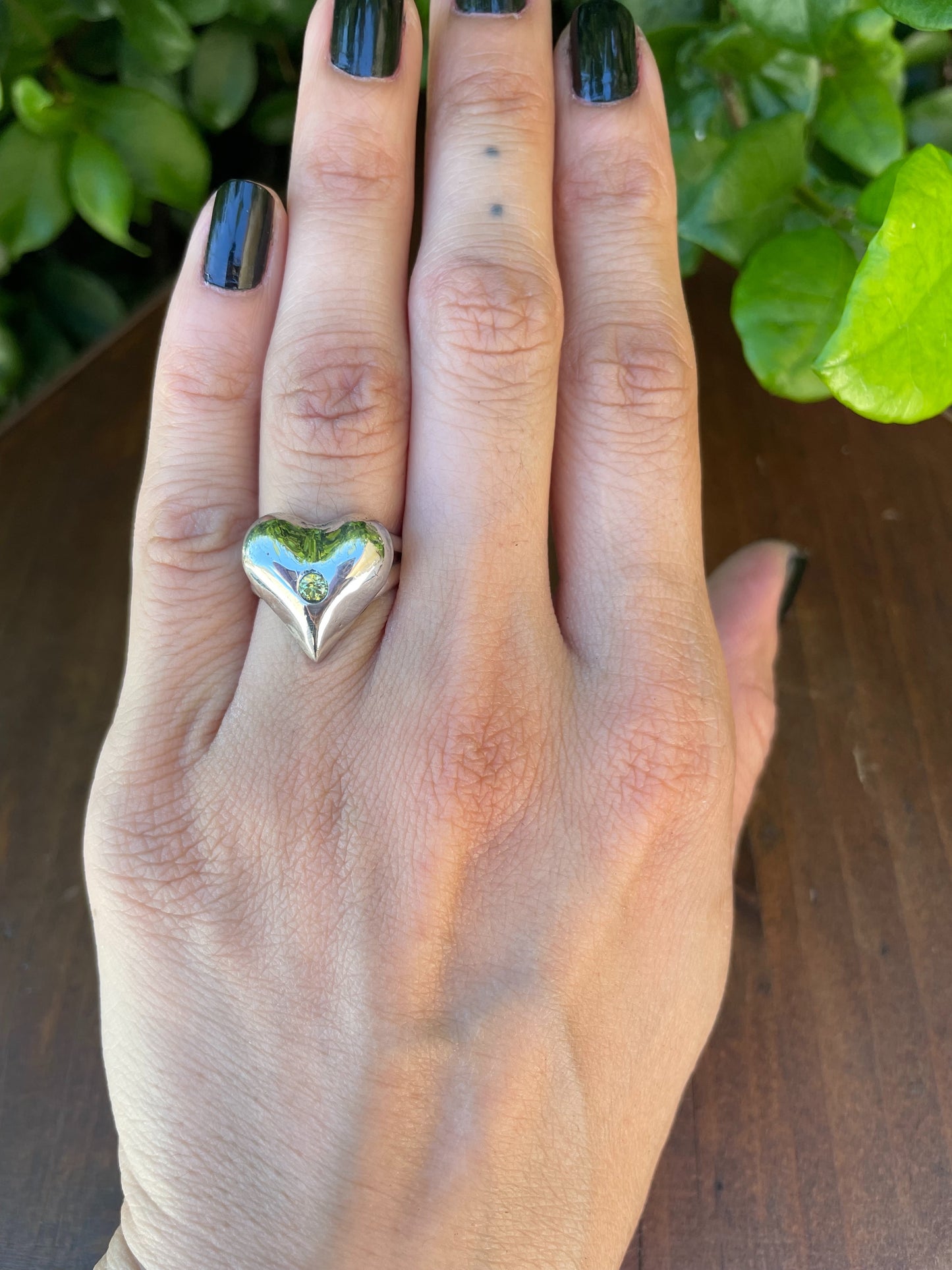 Heartthrob Peridot ring size 5.5