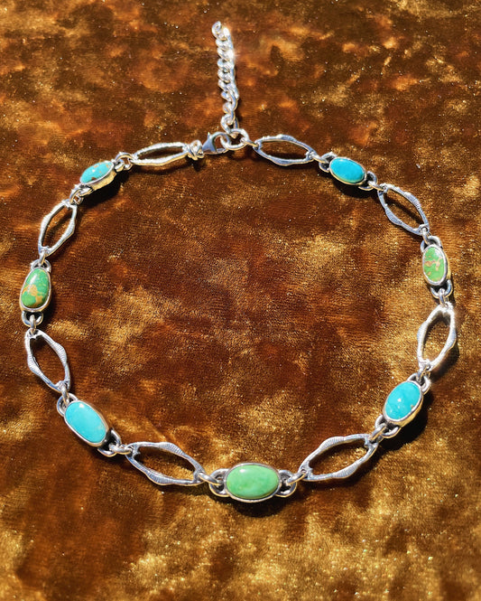 *Custom for Gabriella*Dainty Sonoran Turquoise Choker