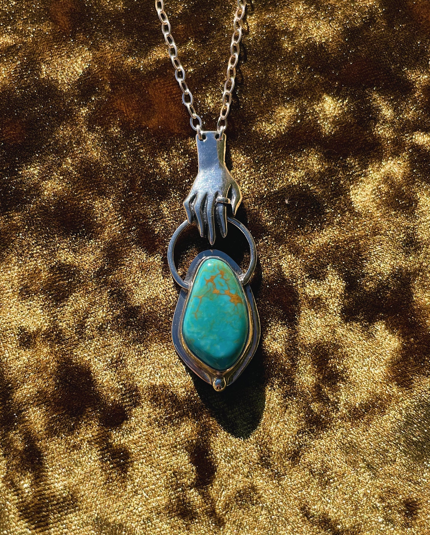 Turquoise Offering hand Necklace