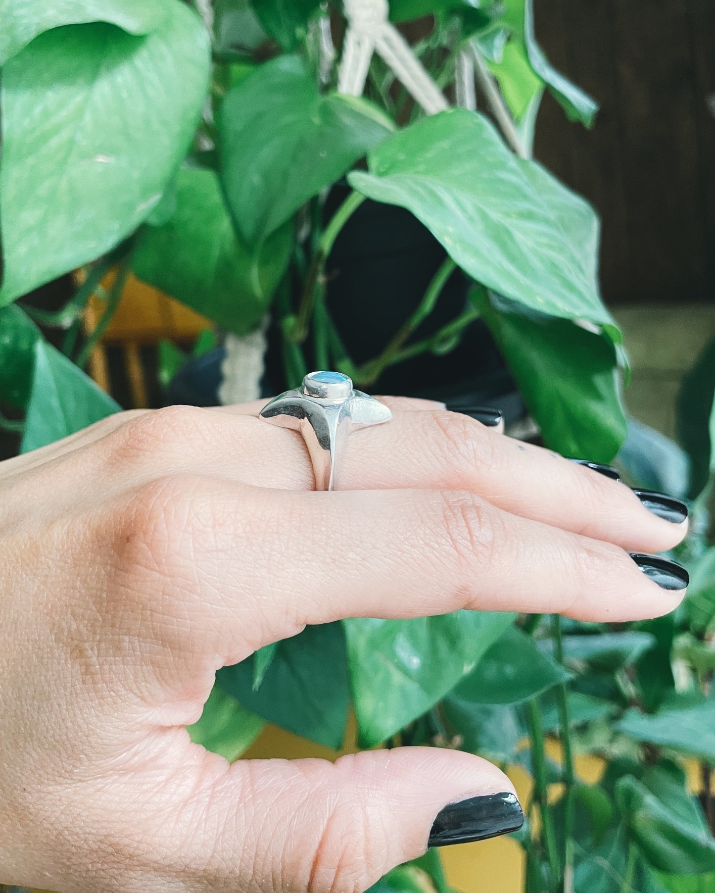 Stardust Opal Ring sz 7