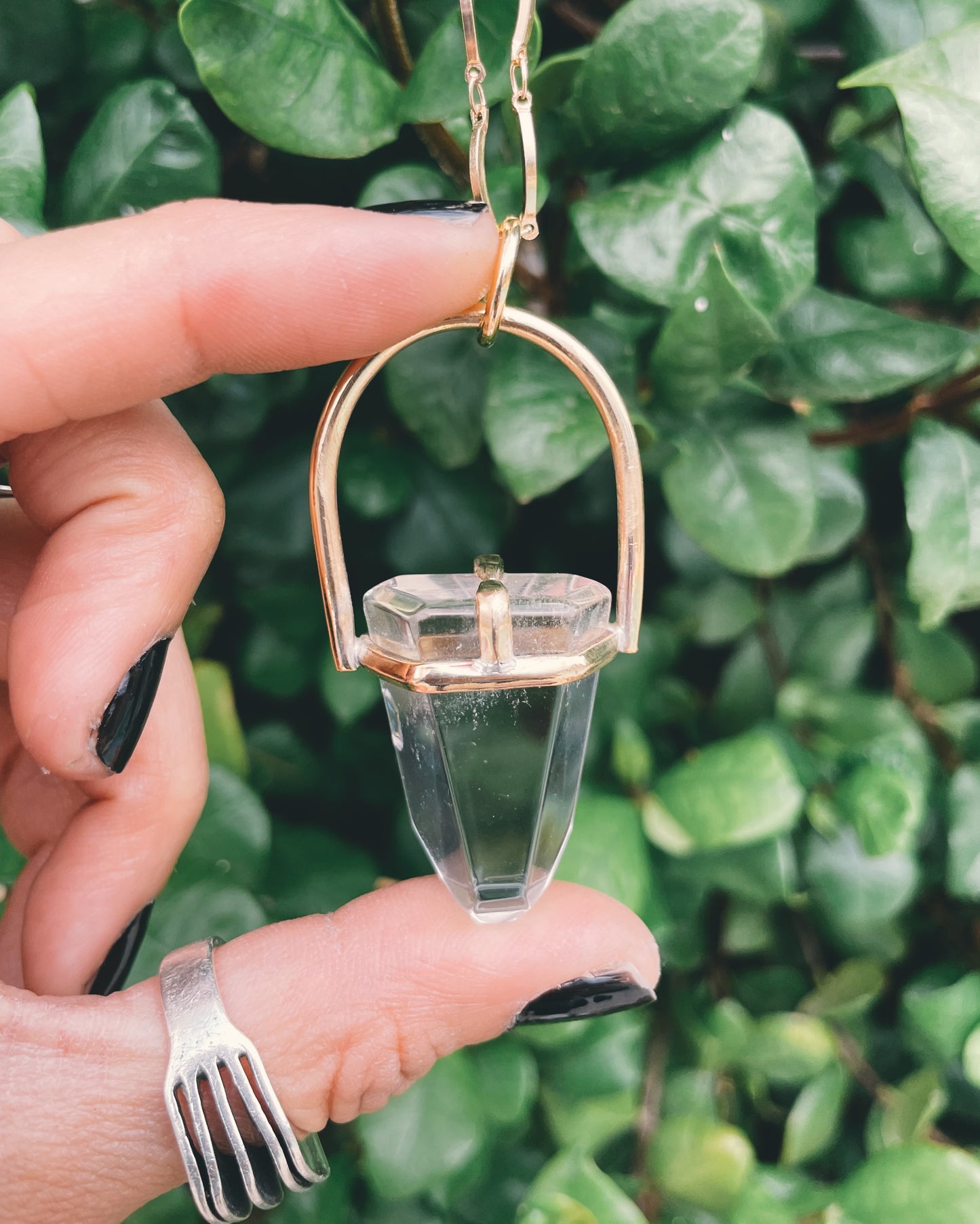 Clear Quartz Prong Talisman