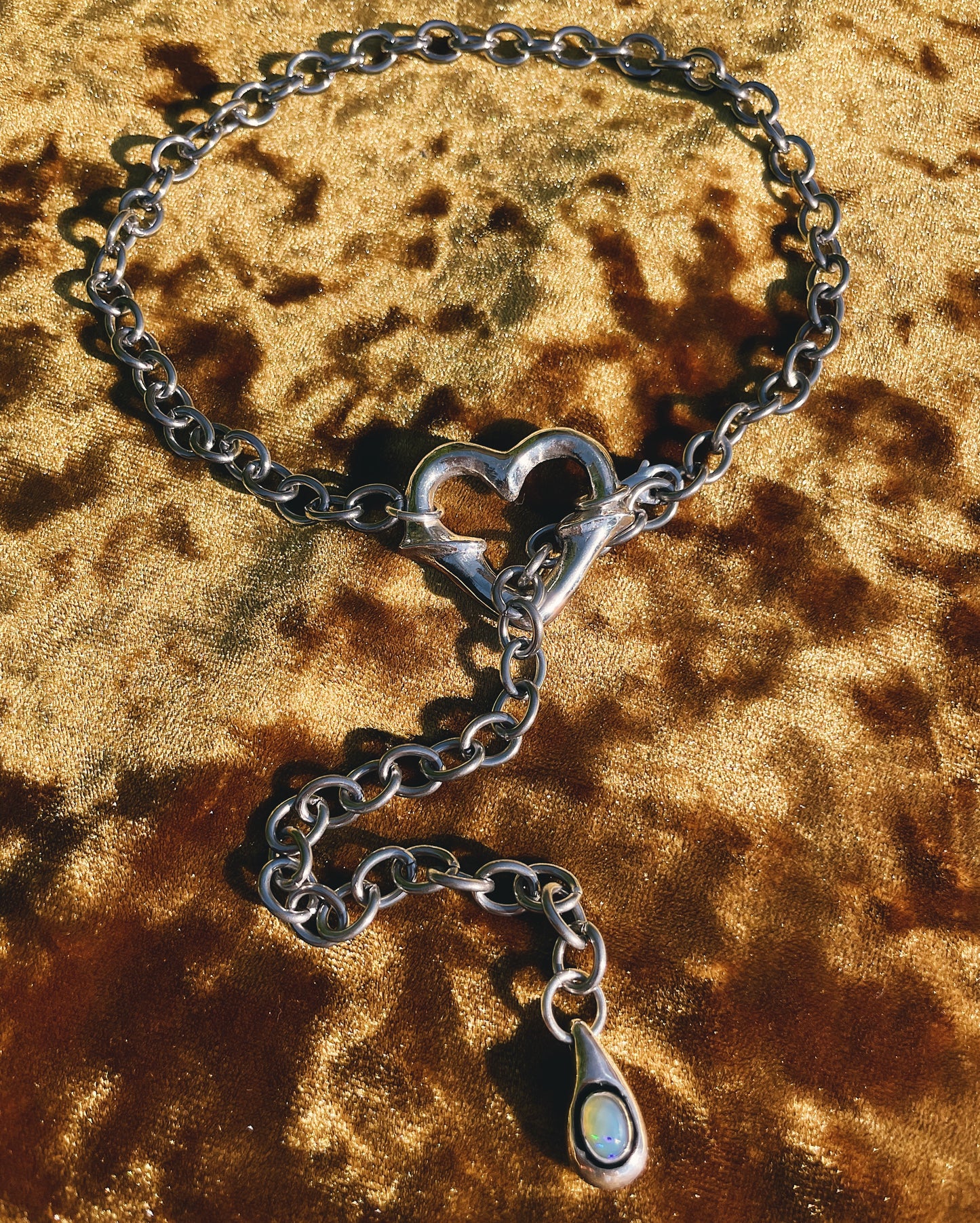 Heartthrob + Opal Tear Drop Lariat Choker