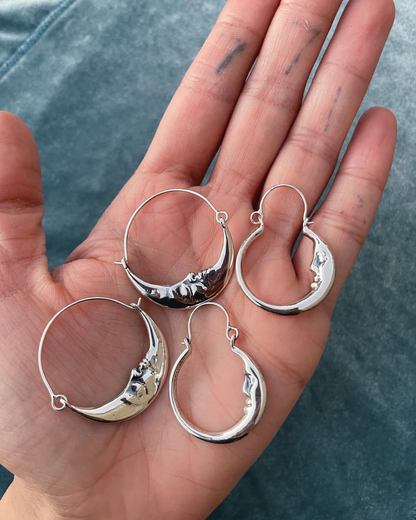 Crescent Hoop Earrings