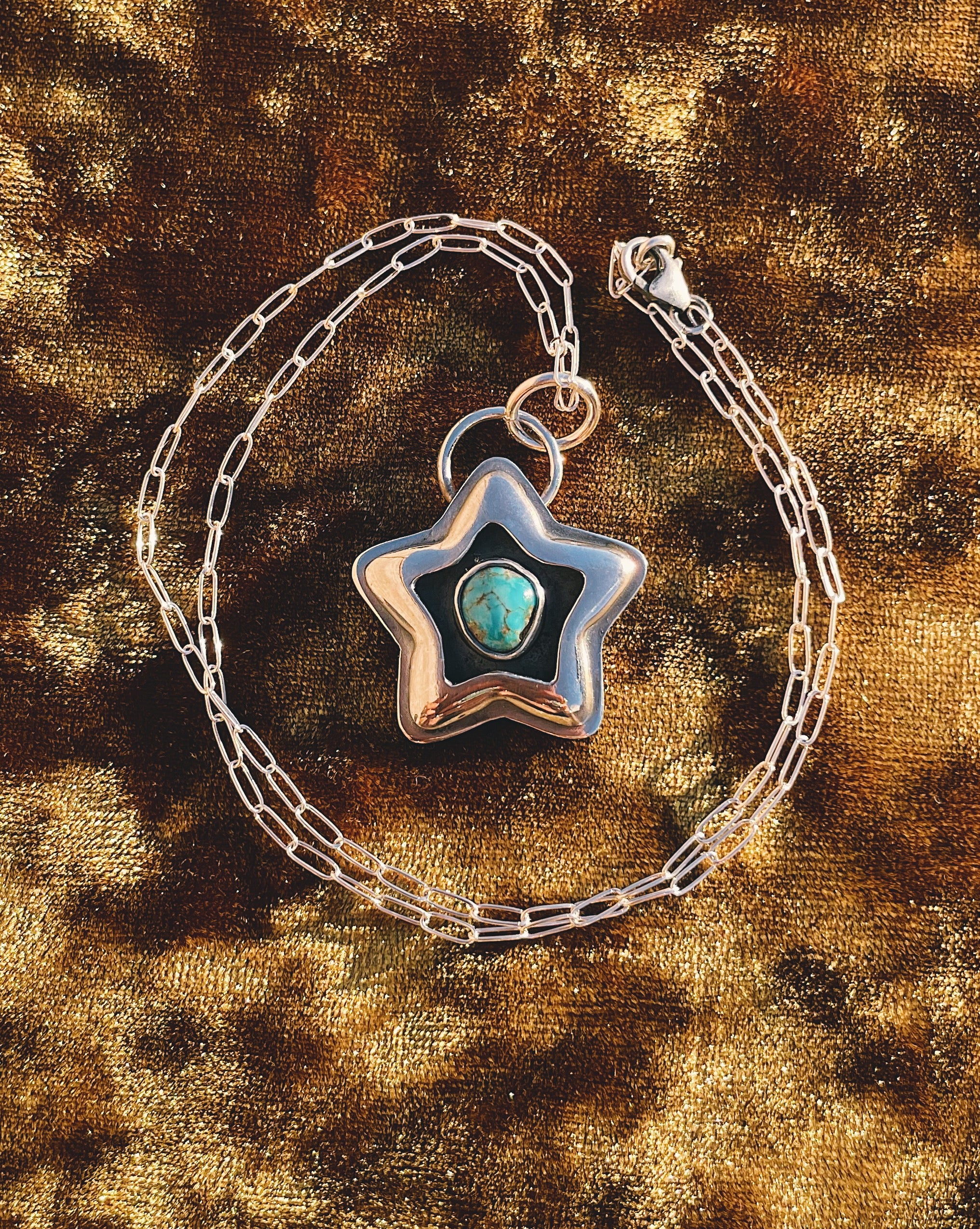 Sterling Silver Turquoise Shadowbox Star – Roadkill Gems