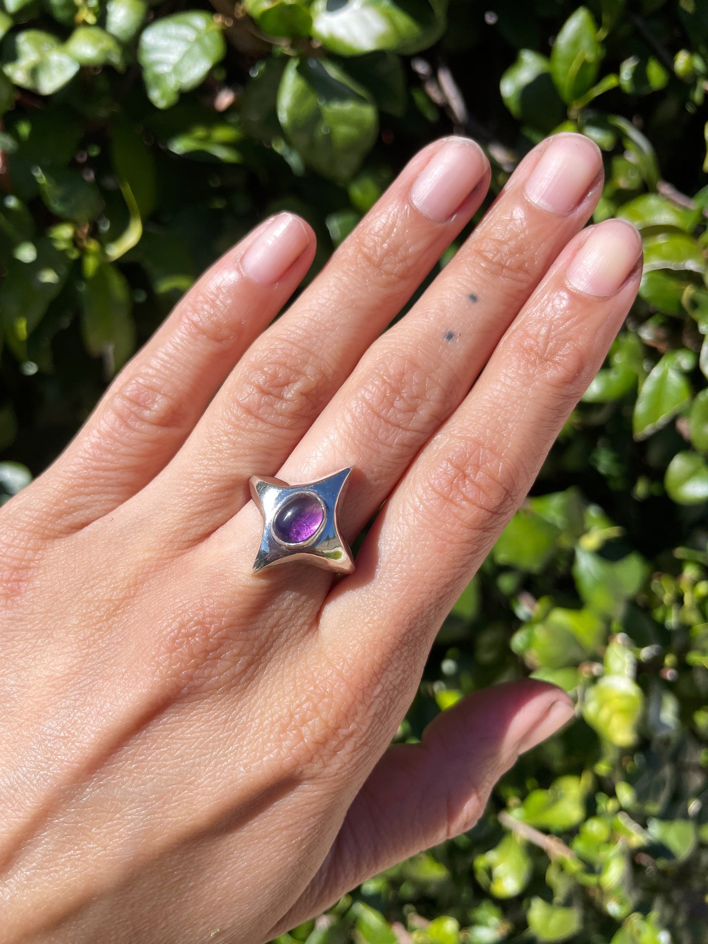 Stardust amethyst Ring custom