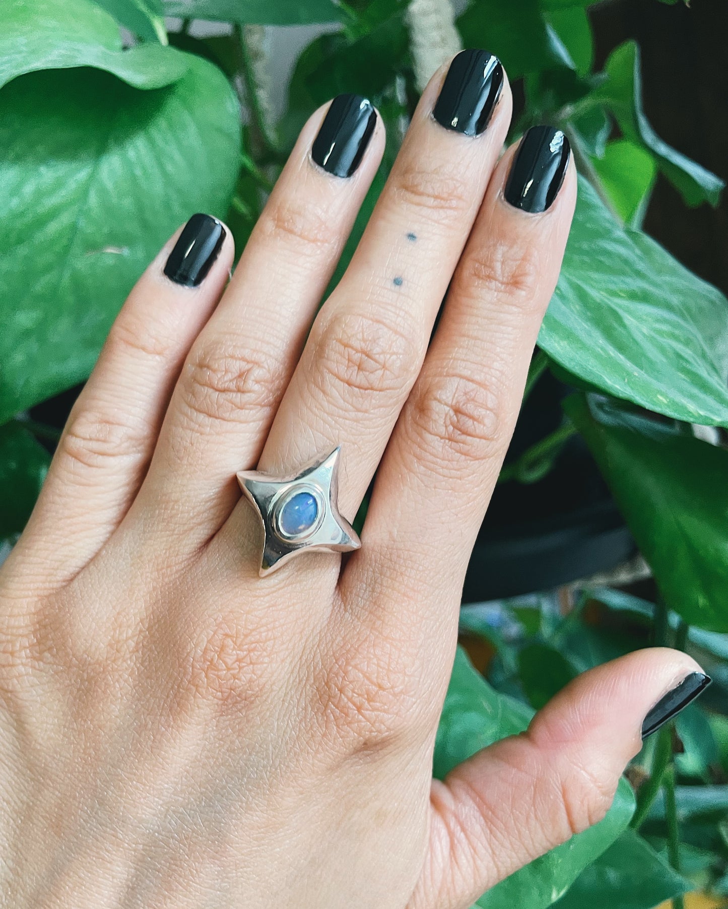 Stardust Opal Ring sz 7