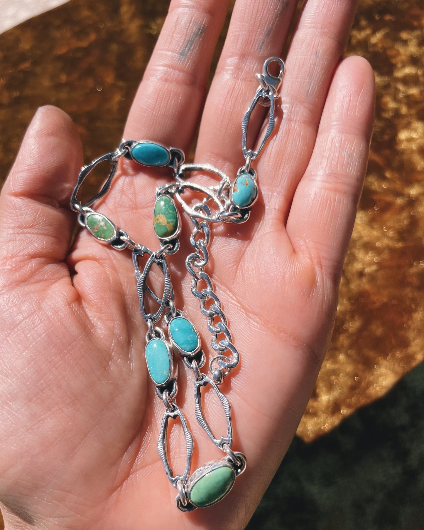 *Custom for Gabriella*Dainty Sonoran Turquoise Choker