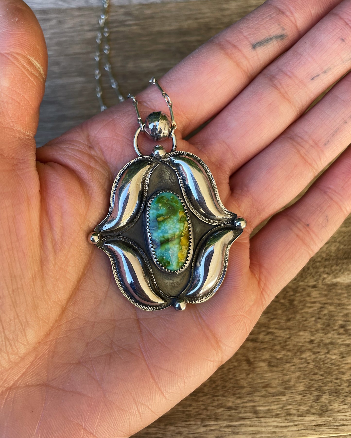 Sonoran Turquoise Sterling Silver Necklace