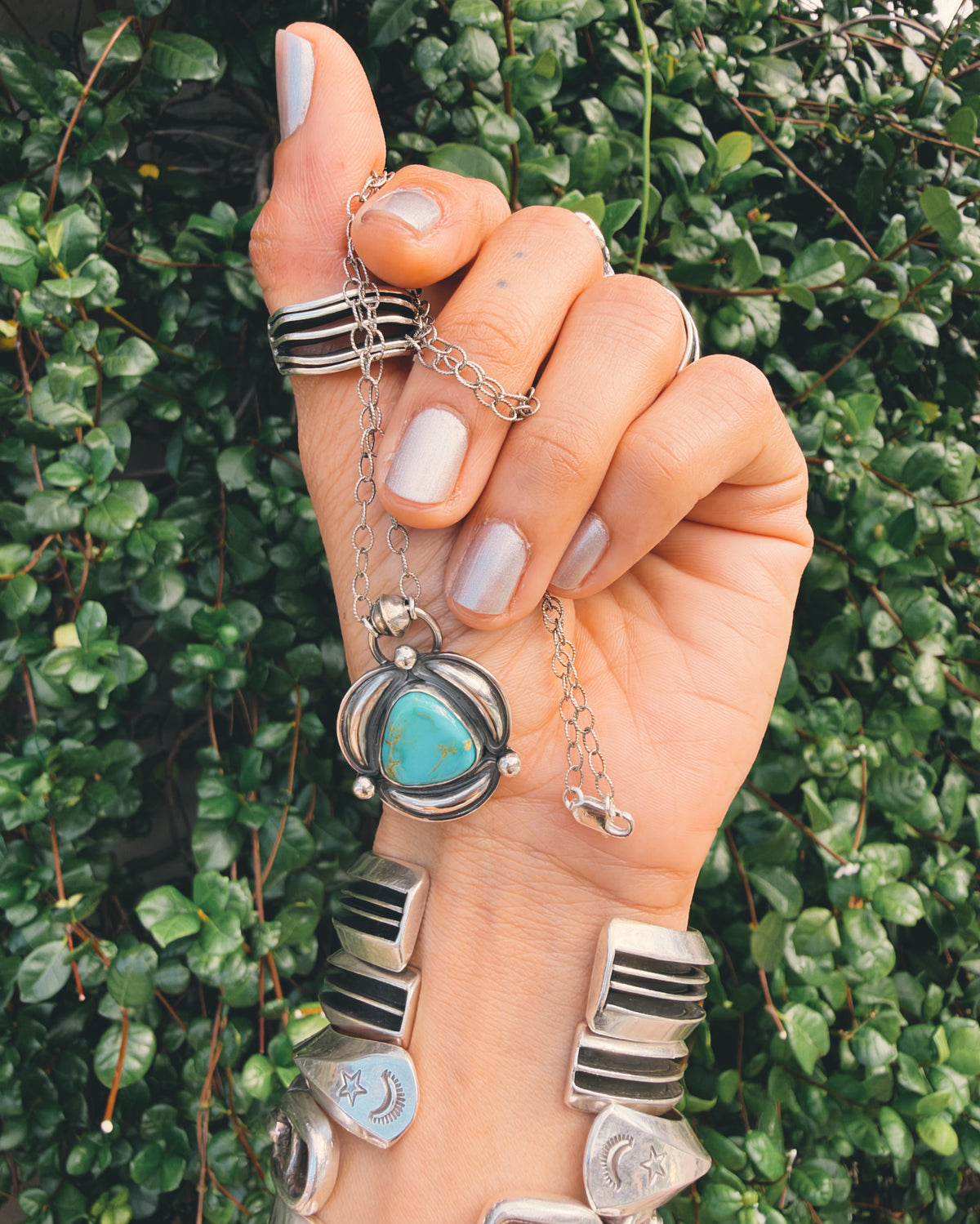 Sonoran Turquoise triangle necklace