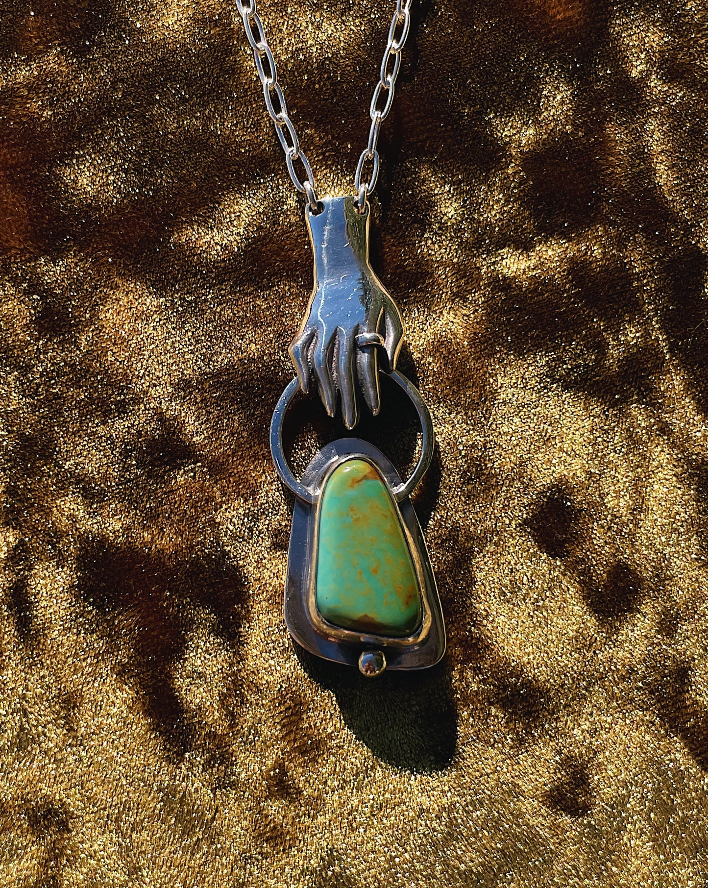 Turquoise Offering hand Necklace