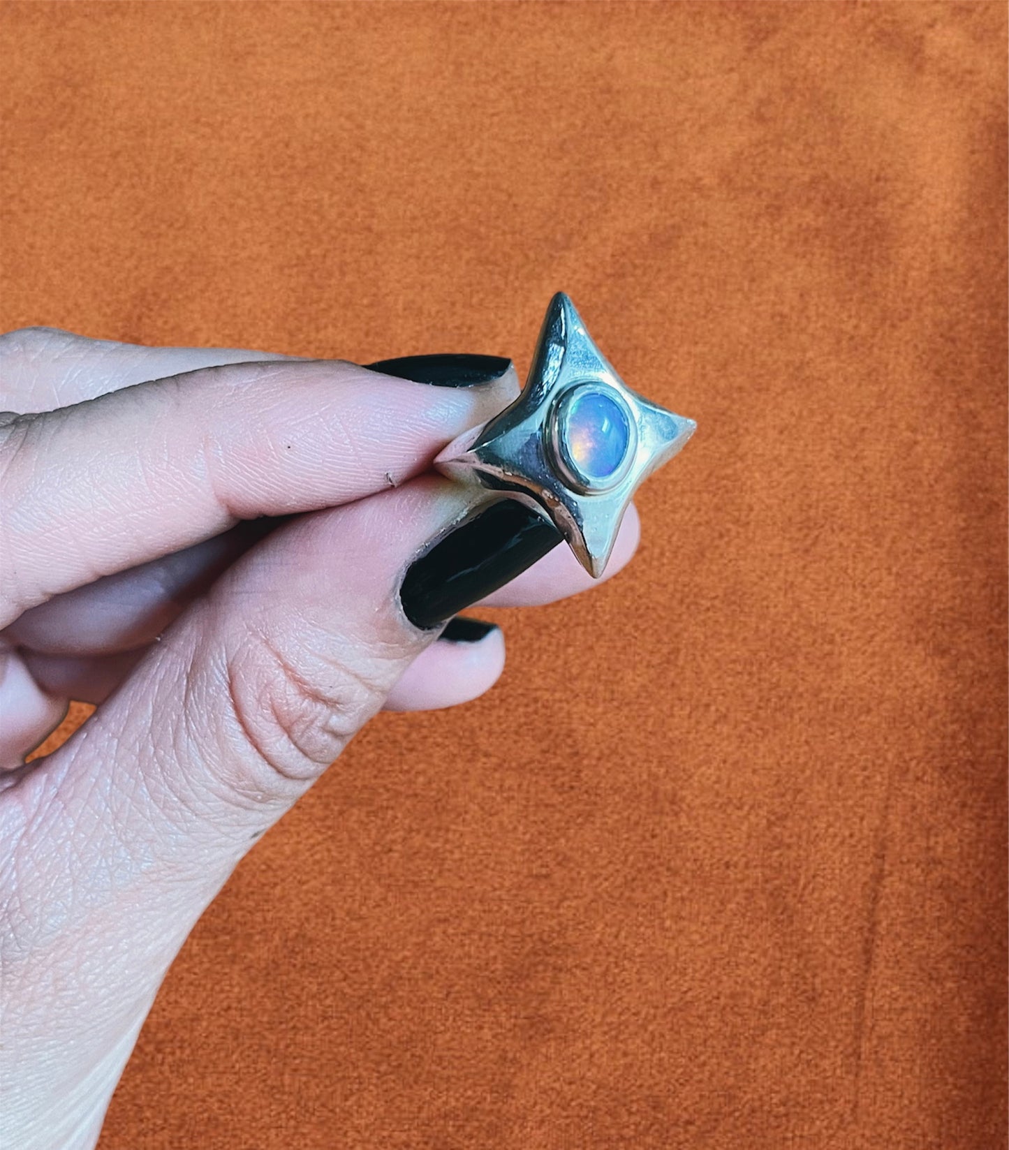 Stardust Opal Ring sz 7