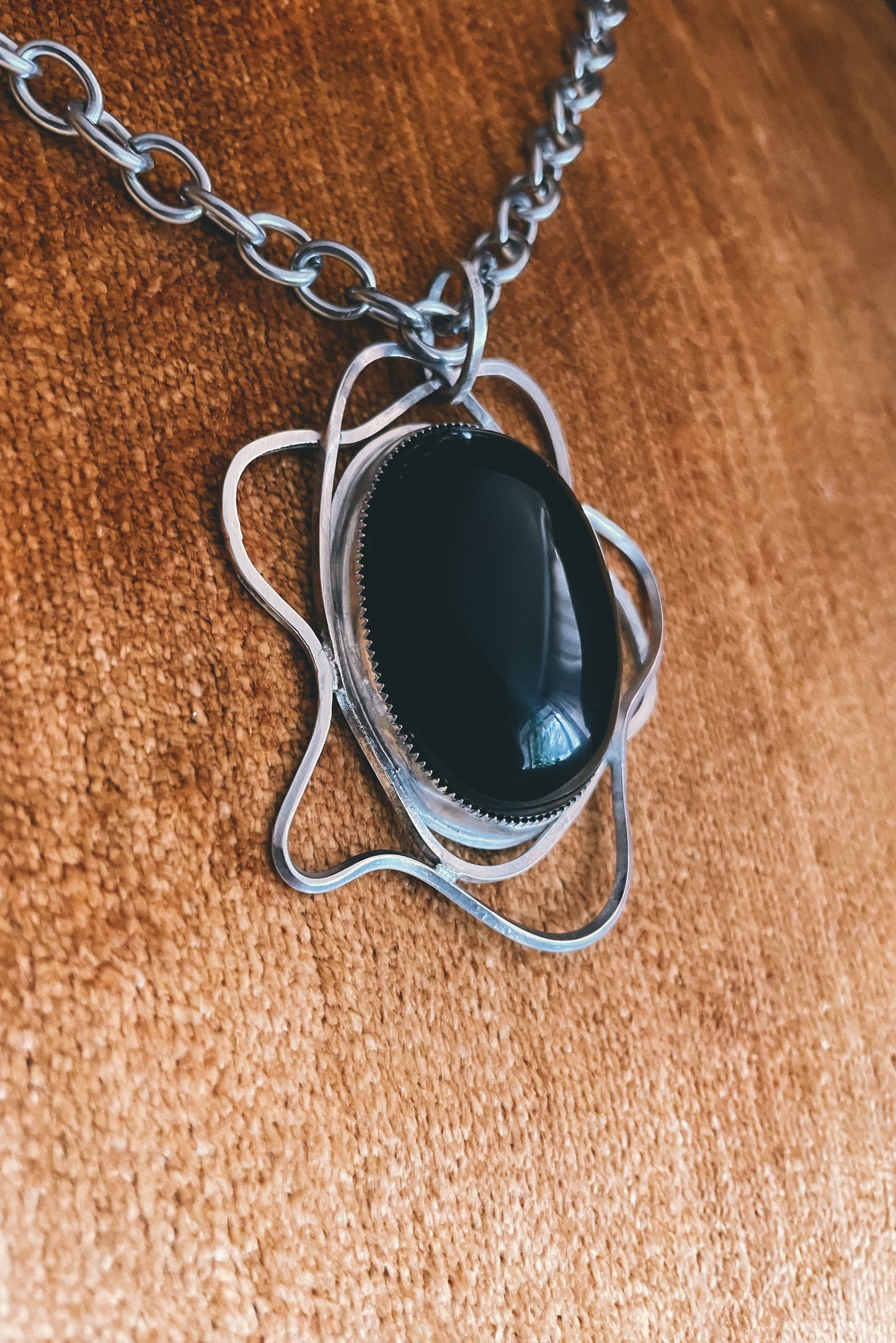Onyx 3 of Swords Necklace