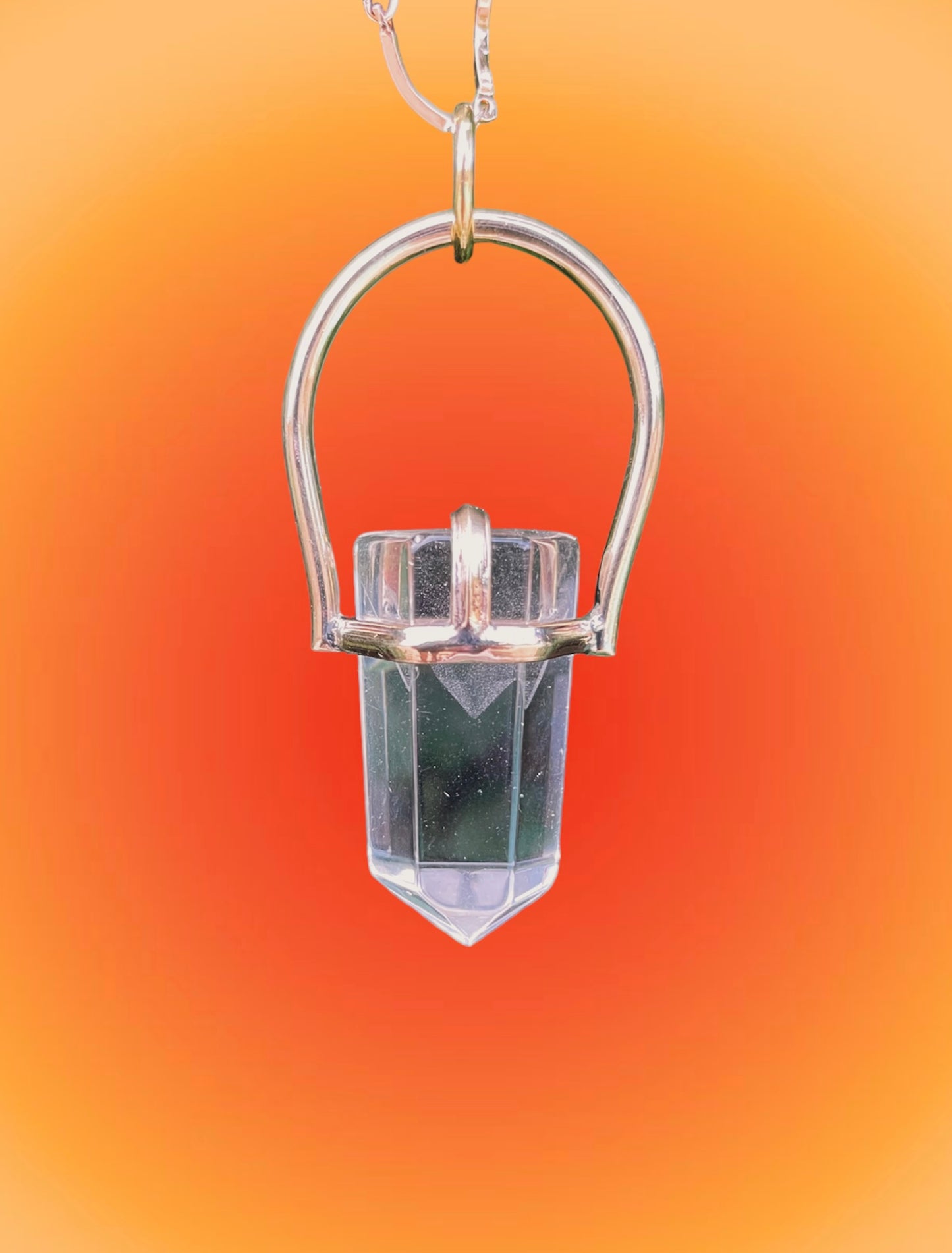 Clear Quartz Prong Talisman