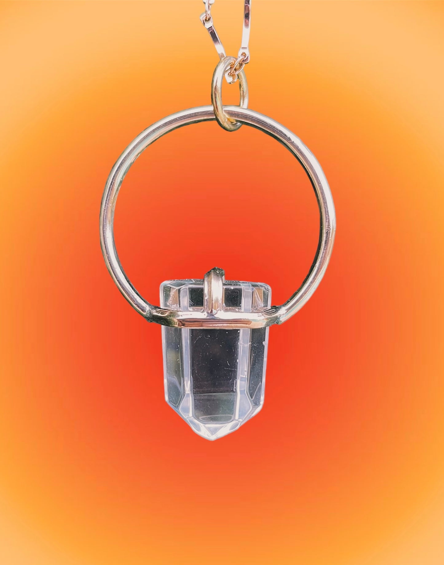 Clear Quartz Prong Talisman