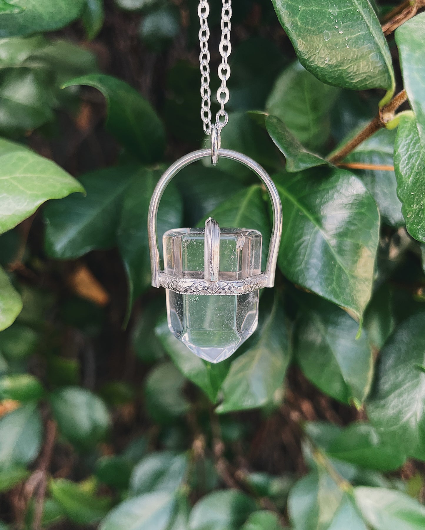 Clear Quartz Prong Talisman