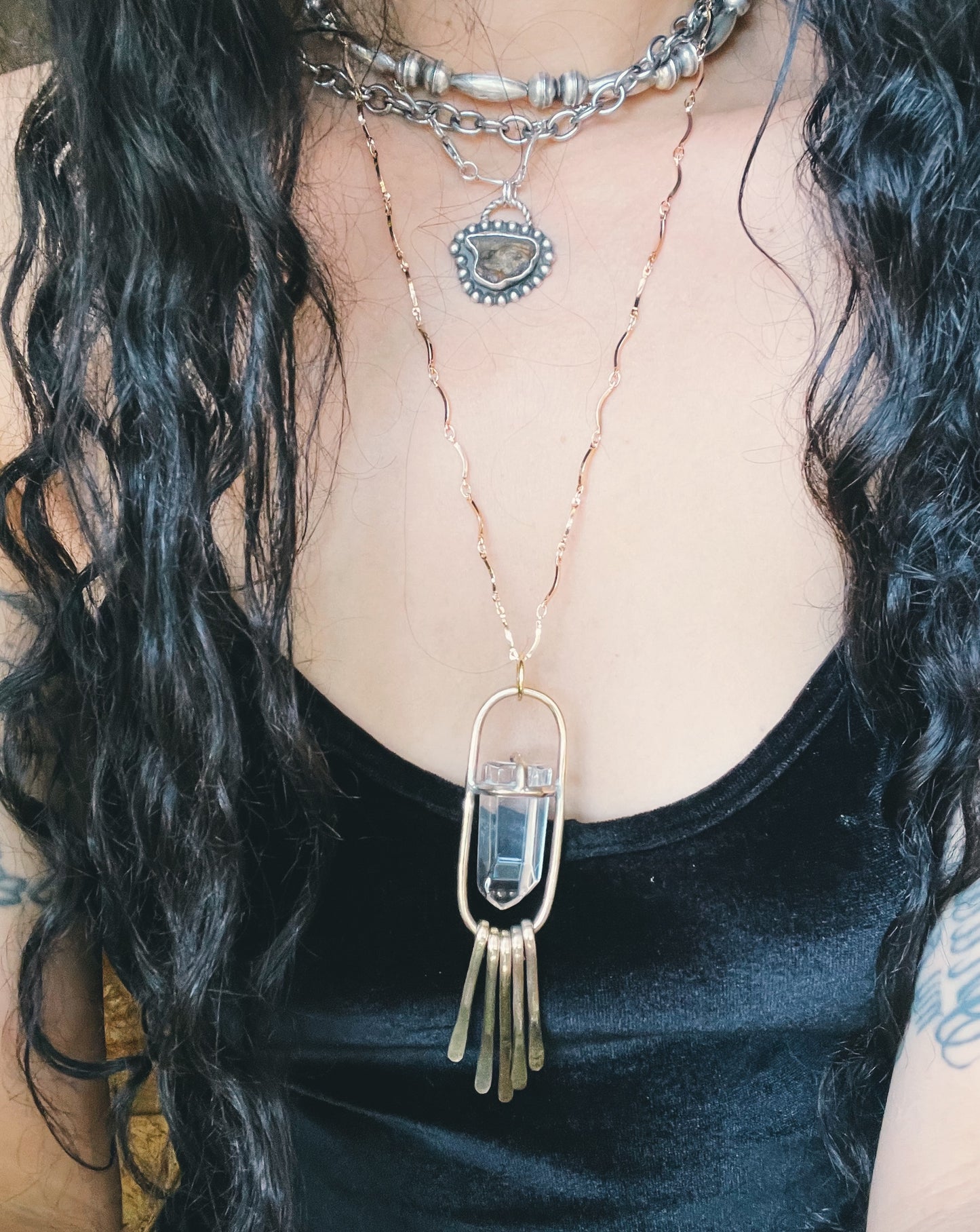 Clear Quartz Prong Talisman