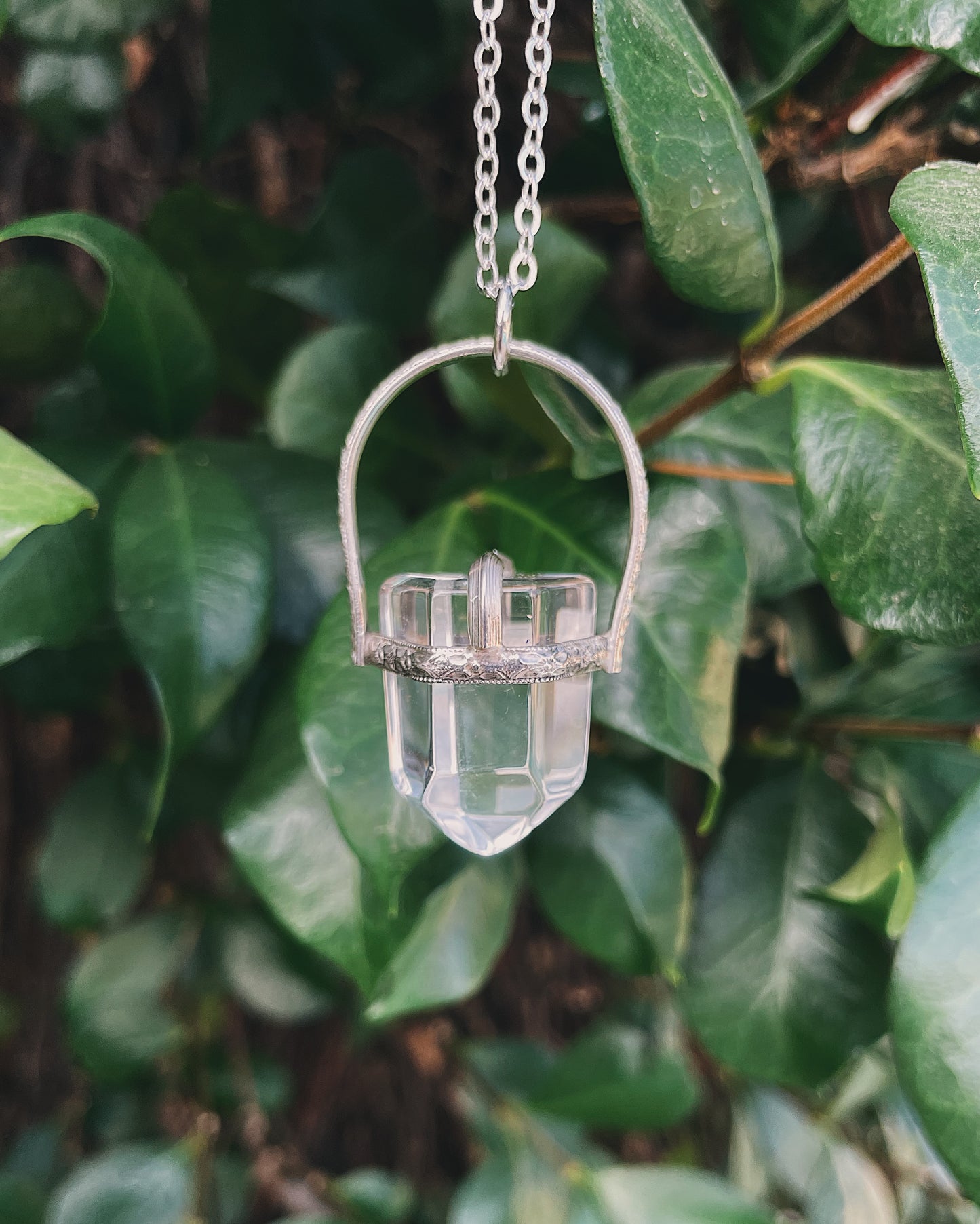 Clear Quartz Prong Talisman
