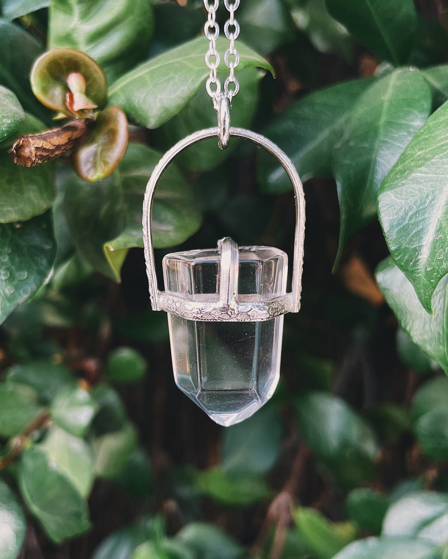 Clear Quartz Prong Talisman