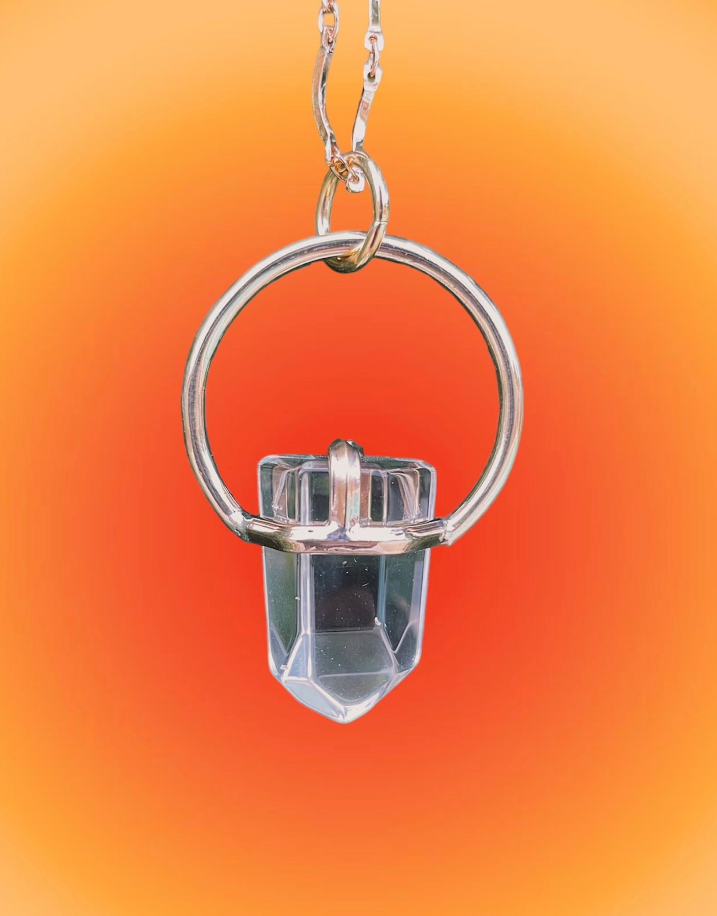 Clear Quartz Prong Talisman