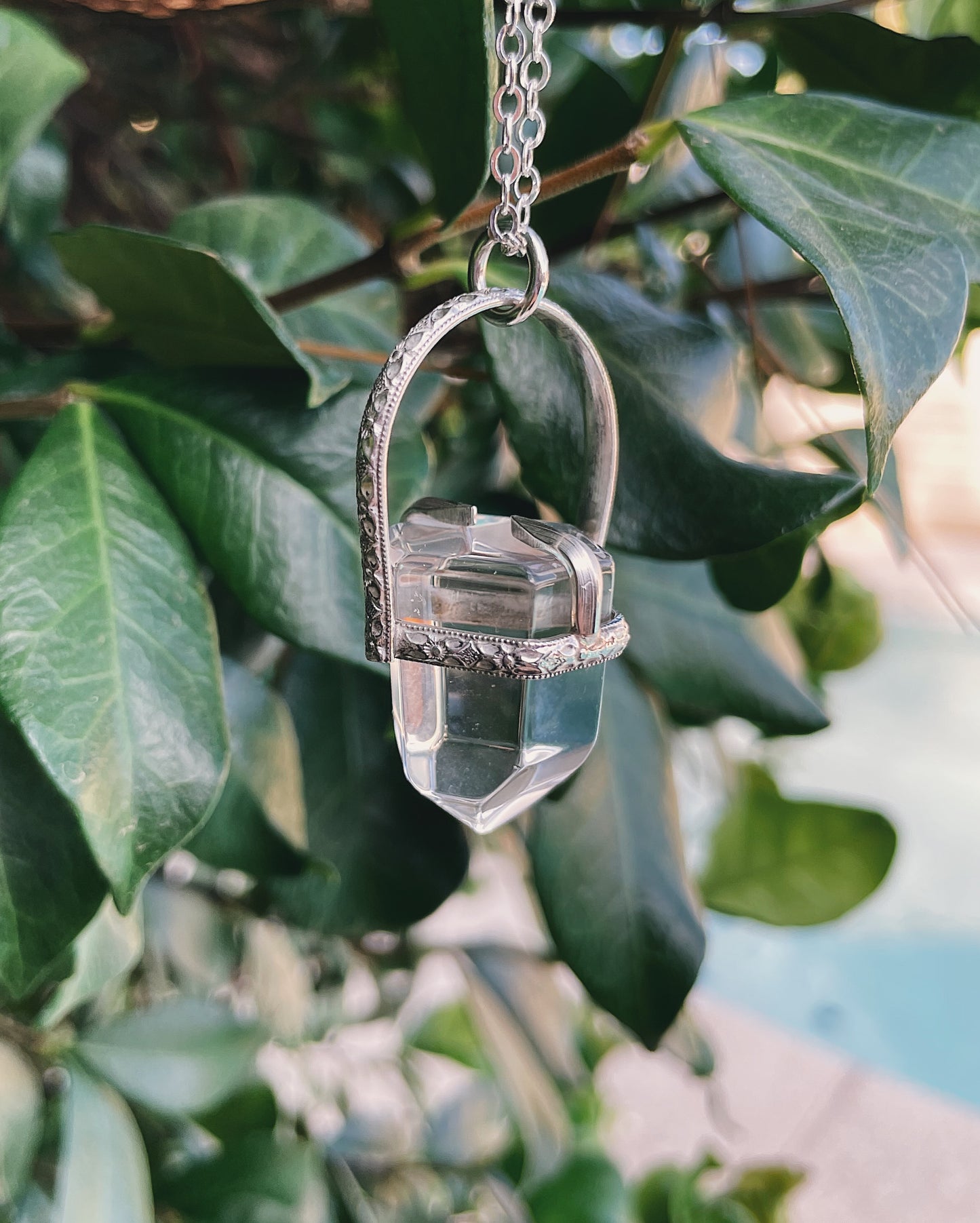 Clear Quartz Prong Talisman