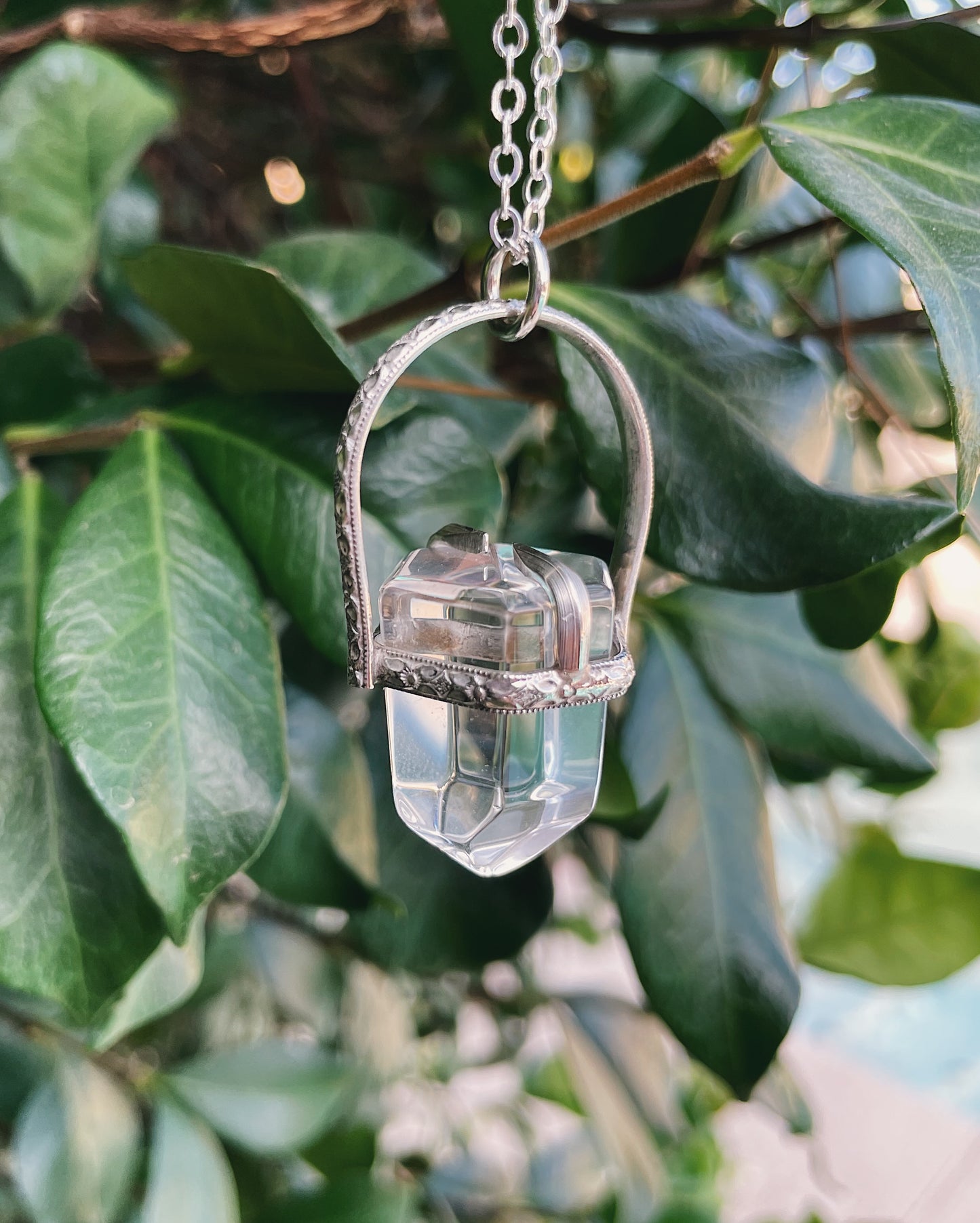 Clear Quartz Prong Talisman