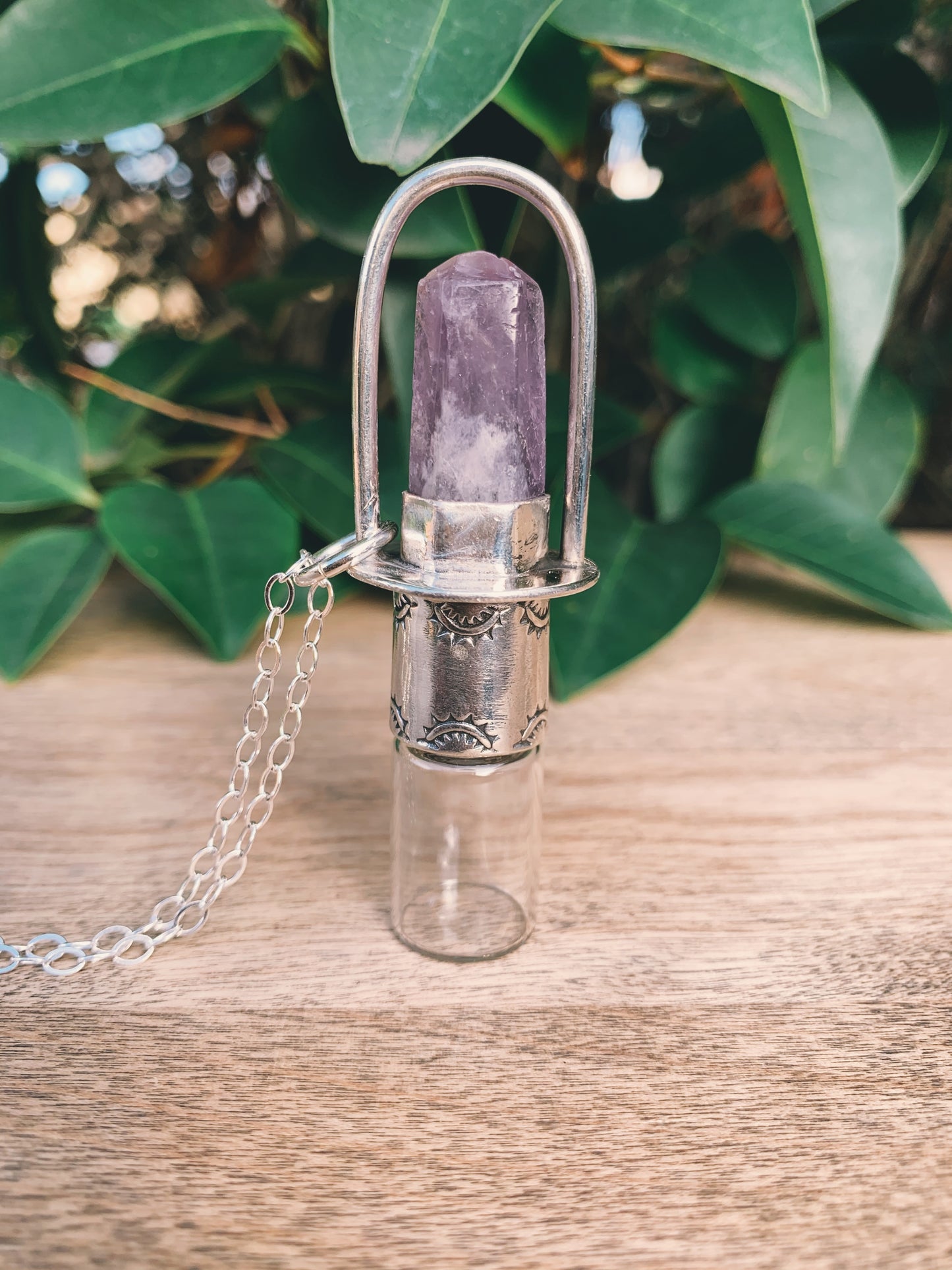Sterling Silver Classic - Amethyst Rollerball Necklace