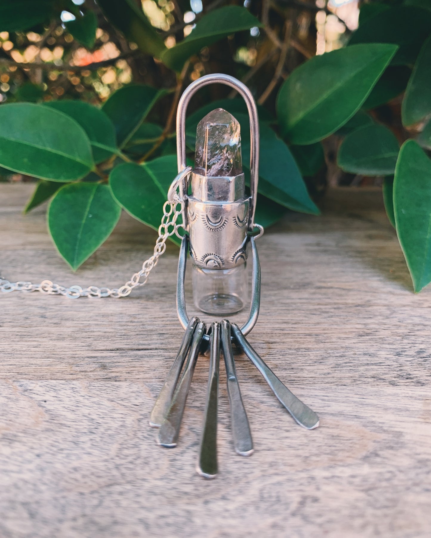 Fringe - Rose Quartz and Sterling Silver Rollerball