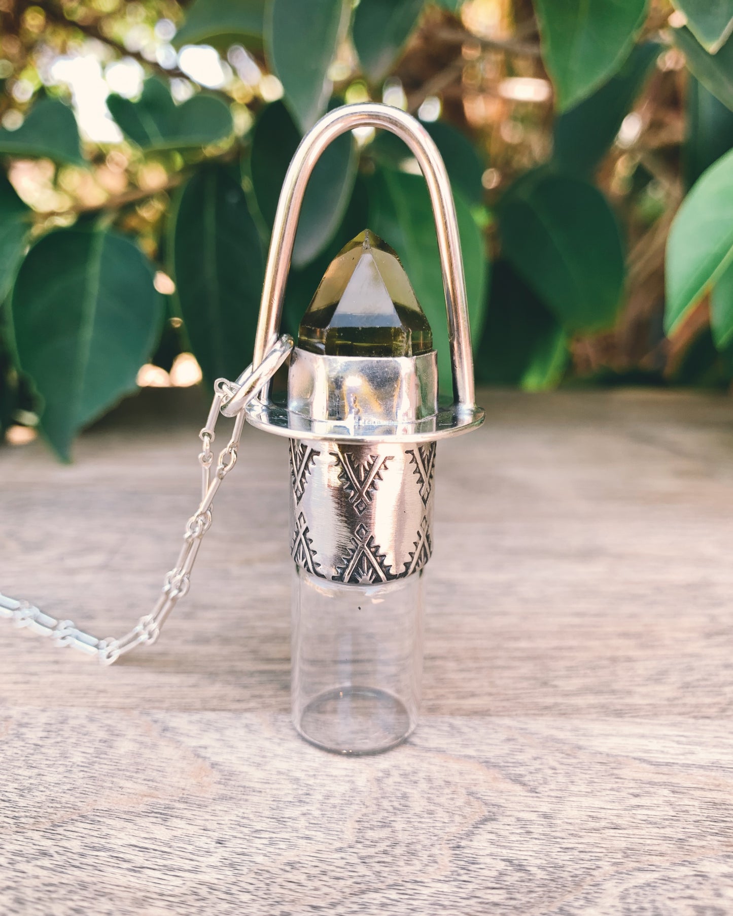 Sterling Silver Classic - Citrine Rollerball Necklace