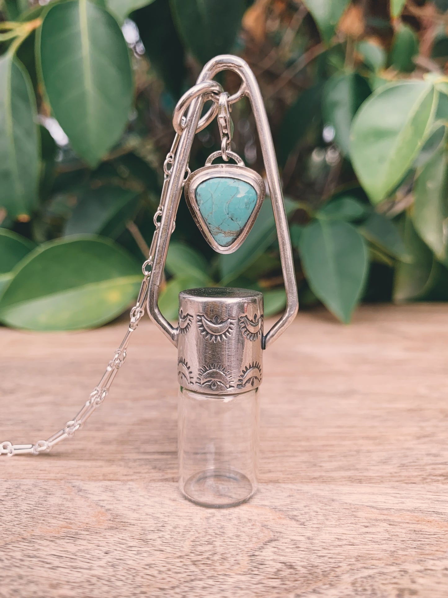 Sterling Silver Charm - Candelaria Turquoise Rollerball Necklace