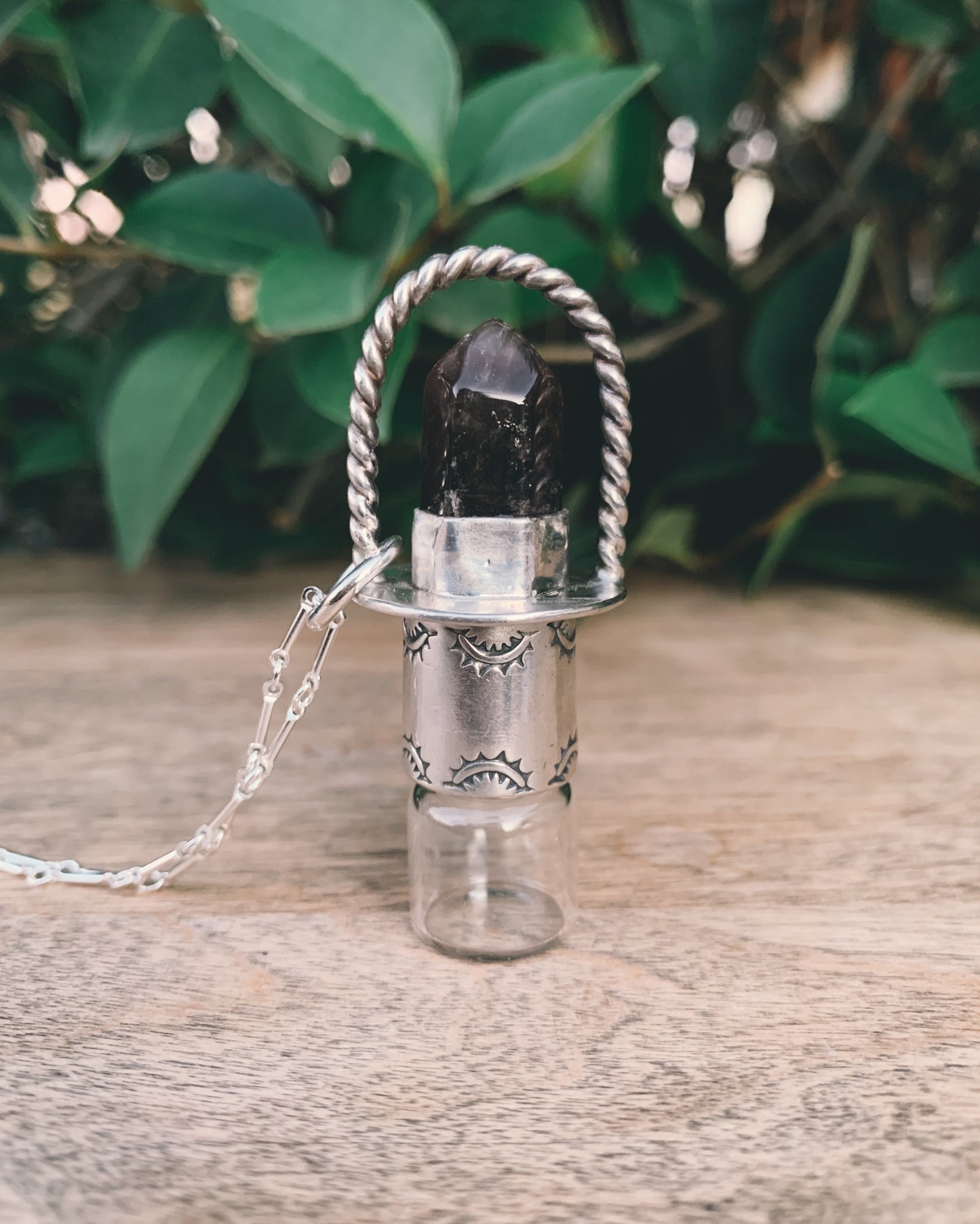 Classic(Twisted) - Super 7 and Sterling Silver Rollerball Necklace