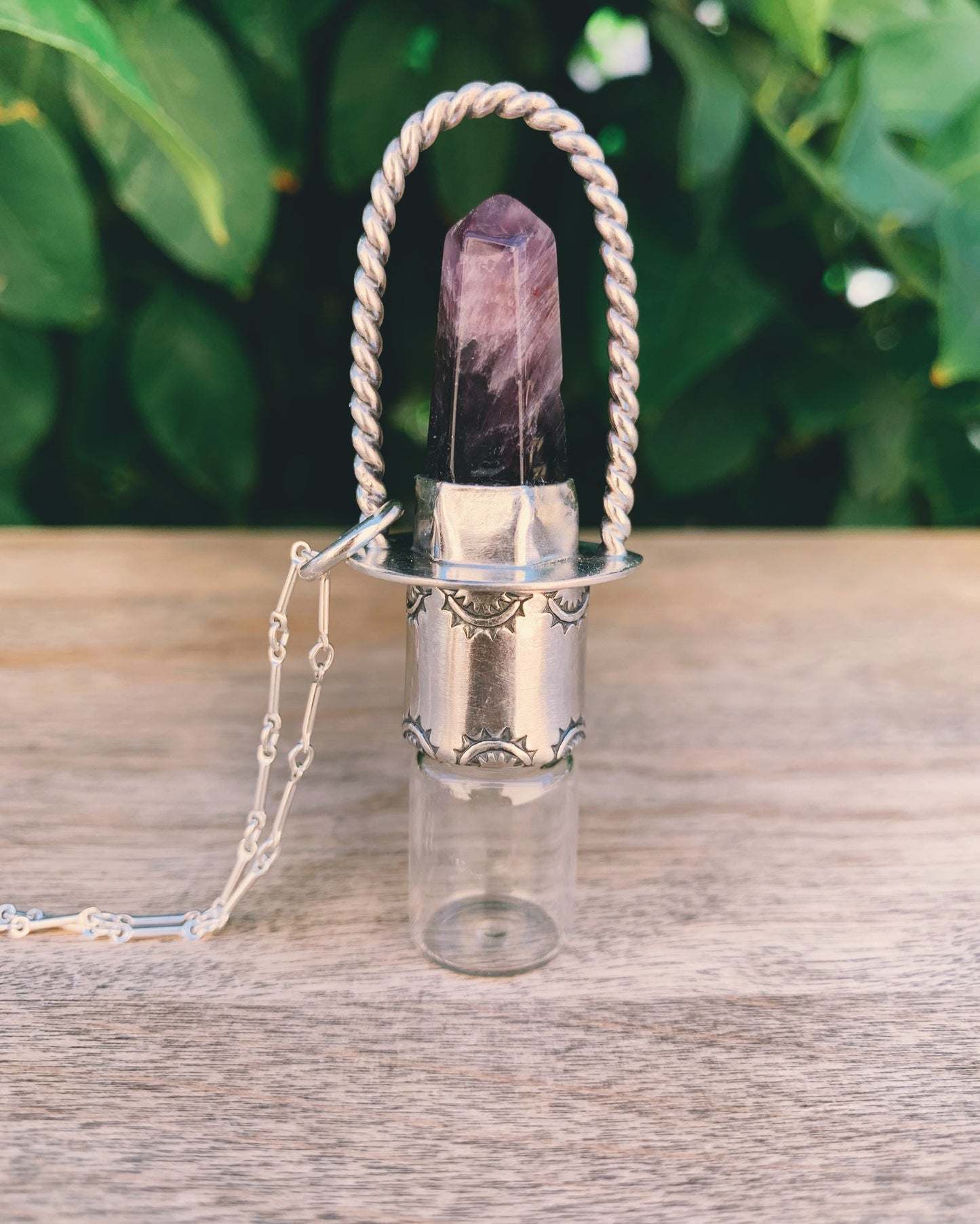 Classic - Super Seven and Sterling Silver Rollerball Necklace