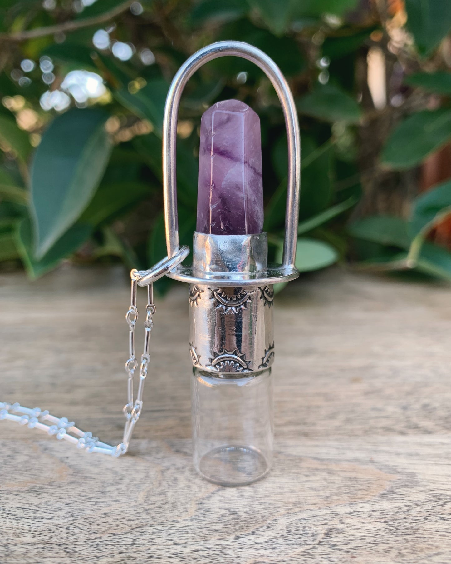 Classic - Super 7 and Sterling Silver Rollerball Necklace