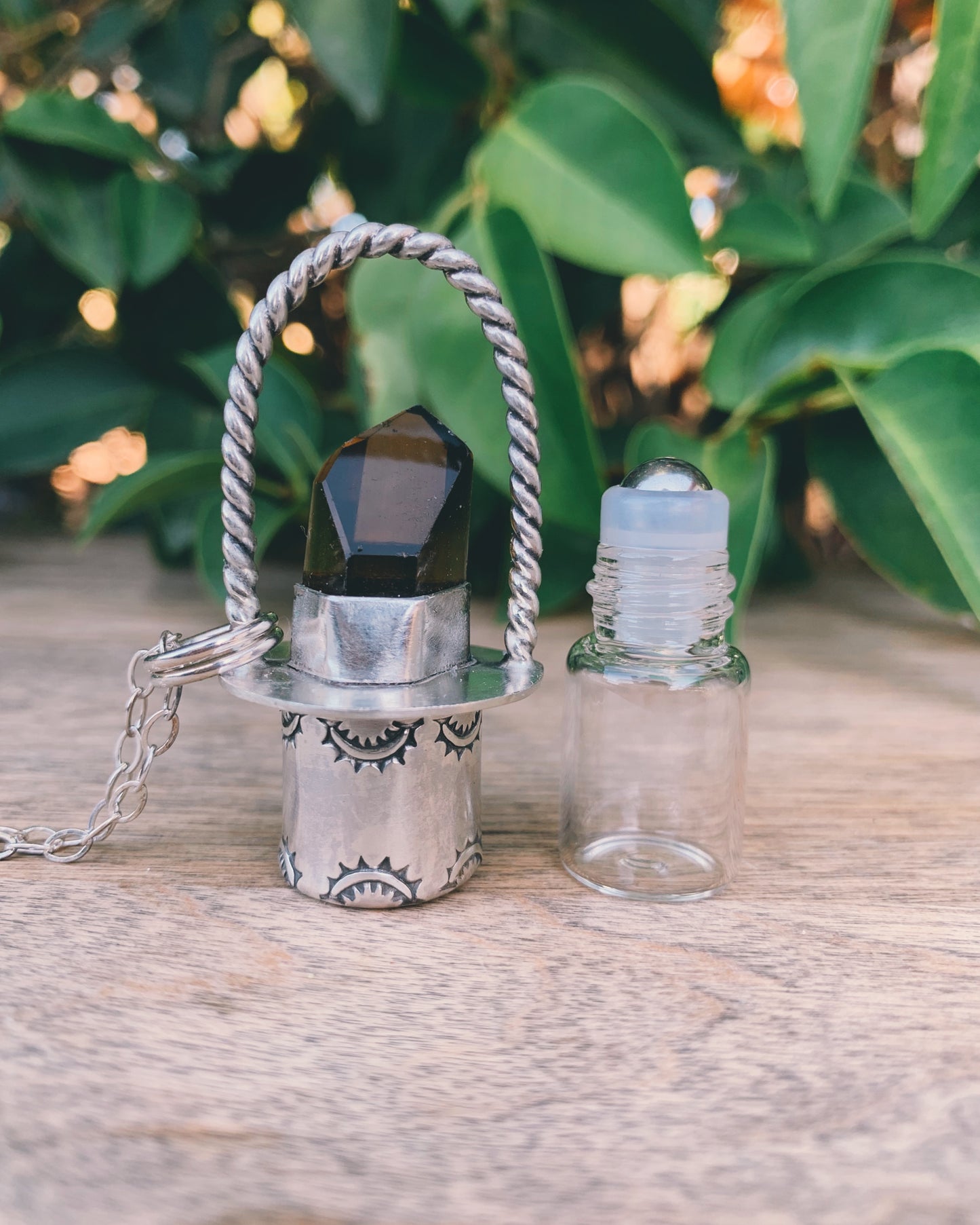Classic - Citrine and Sterling Silver Rollerball Necklace