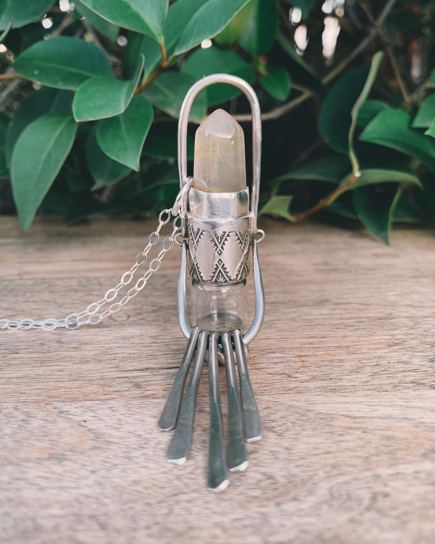 Fringe - Golden Rutilated Quartz and Sterling Silver Rollerball