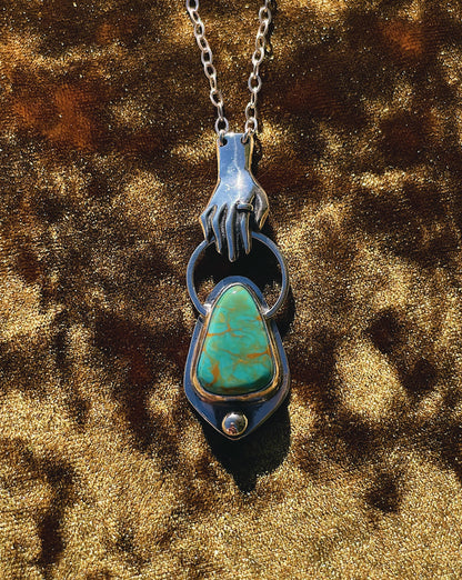 Turquoise Offering hand Necklace