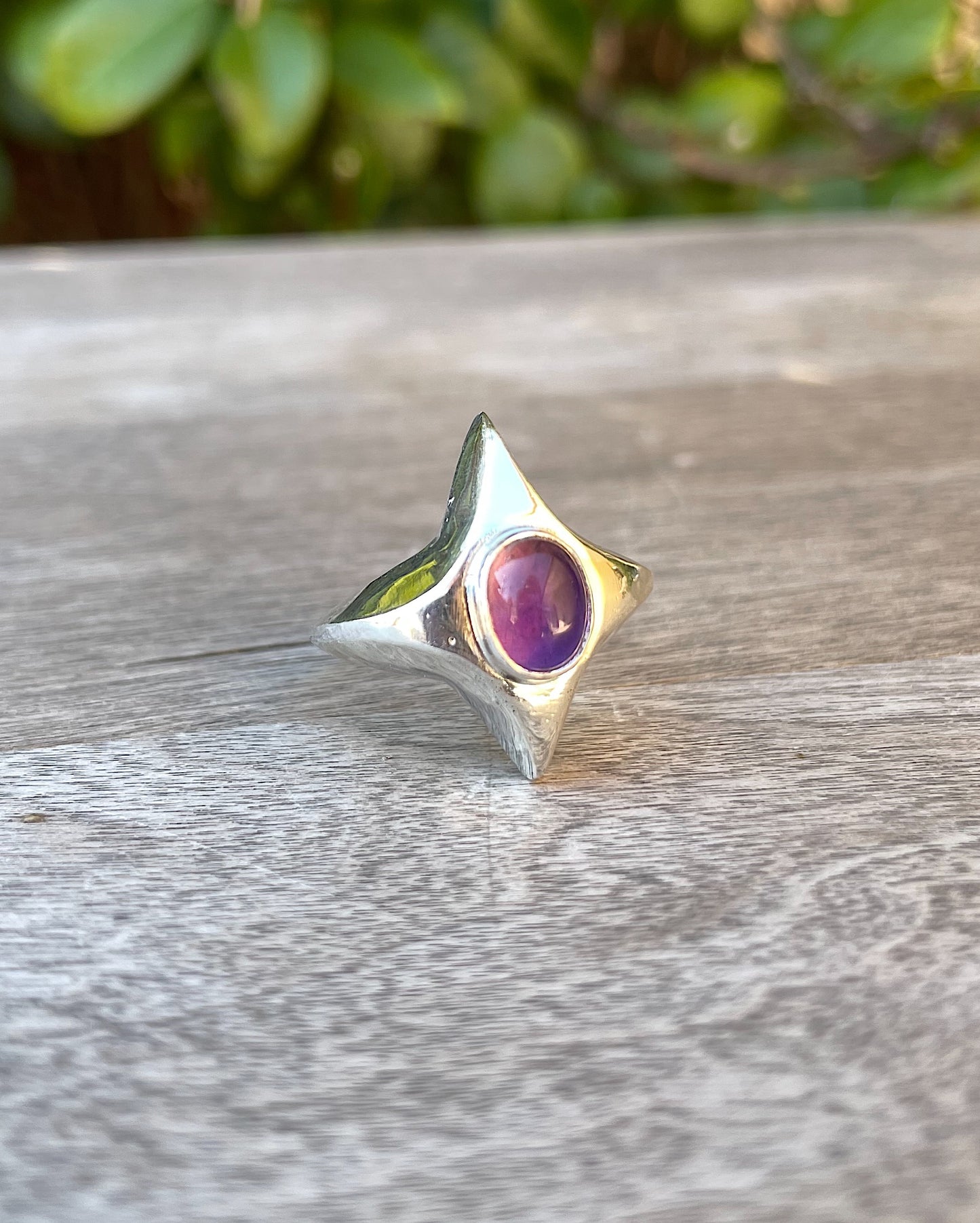 Stardust amethyst Ring custom