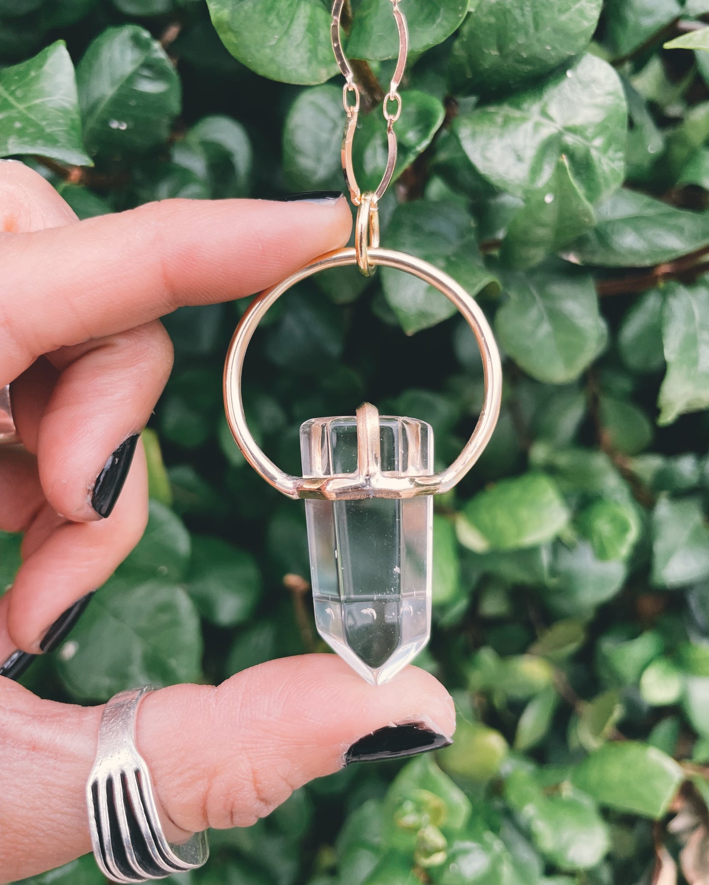Clear Quartz Prong Talisman