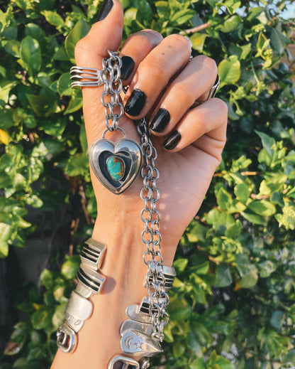 Sterling Silver Heartthrob shadowbox choker