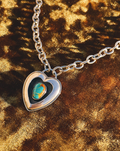 Sterling Silver Heartthrob shadowbox choker