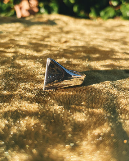 Brutalist Triangle Signet Ring