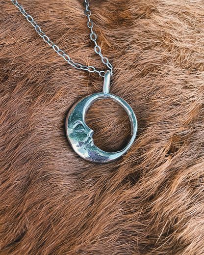 Sterling Man in the Moon pendant