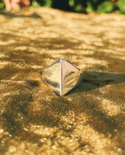 Brutalist Triangle Signet Ring