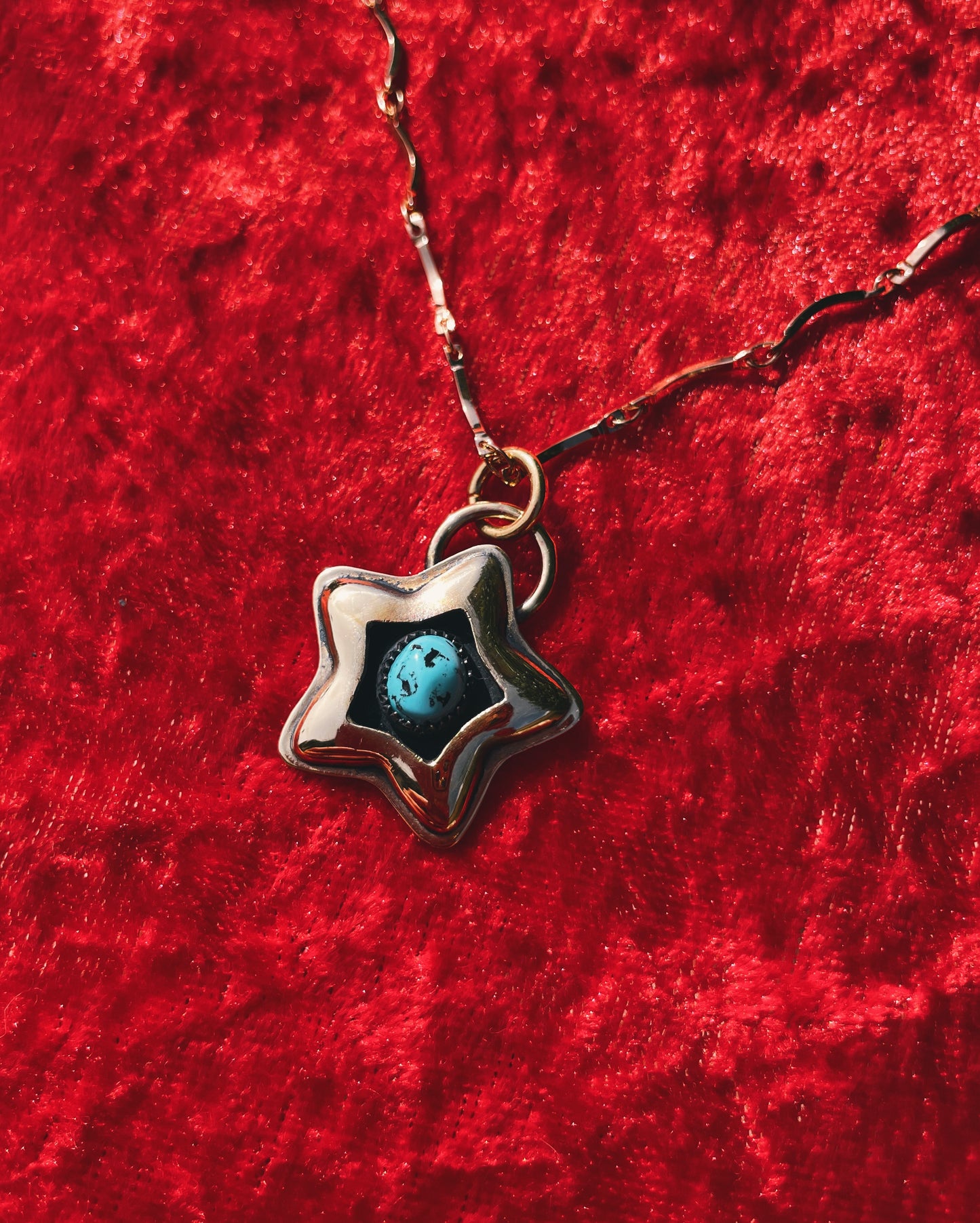 Turquoise Brass Star shadowbox