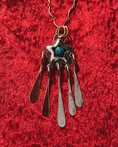 Fringe Turquoise Brass Star shadowbox