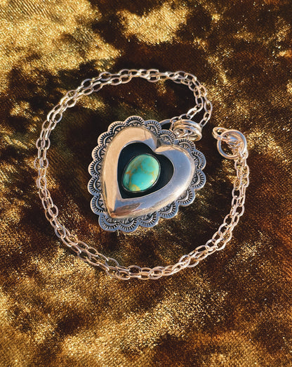 Sterling Silver Heartthrob shadowbox choker