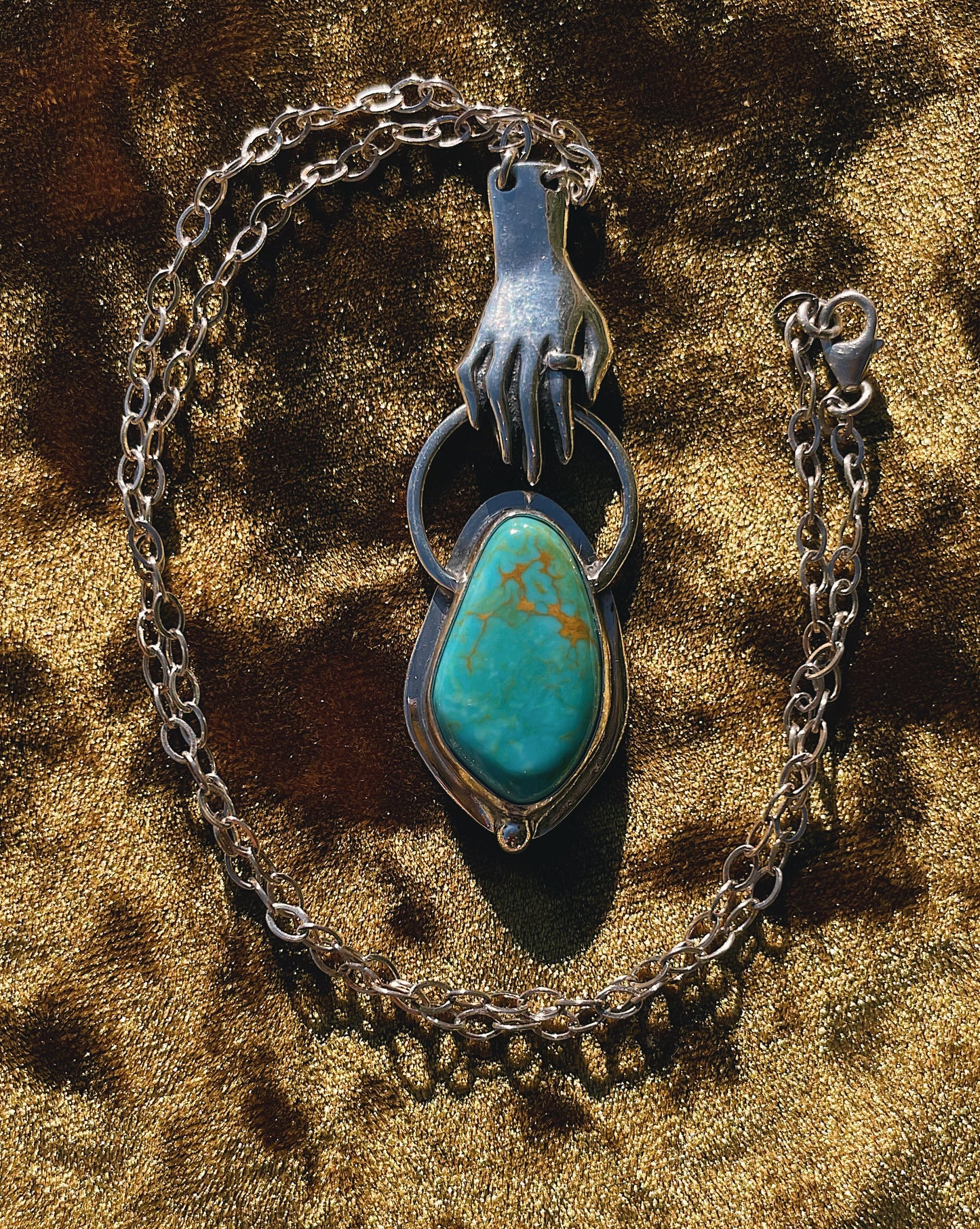 Turquoise Offering hand Necklace