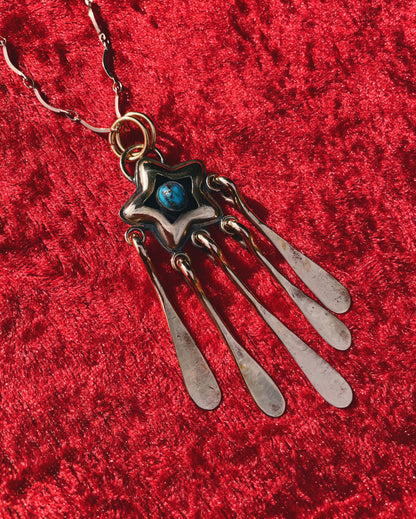 Fringe Turquoise Brass Star shadowbox