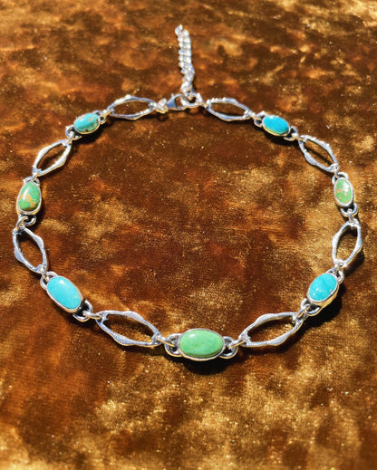 *Custom for Gabriella*Dainty Sonoran Turquoise Choker
